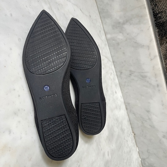 Rothy's The Point Classic Black Flat Size W8.5 Excellent! - Picture 9 of 12